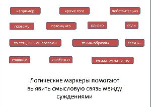 Логические маркеры как инструмент проблемно- смыслового анализа текста Логические маркеры как инструмент проблемно- смыслового анализа текста
