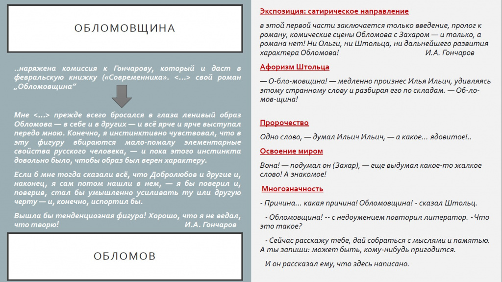 Обломов. Презентации